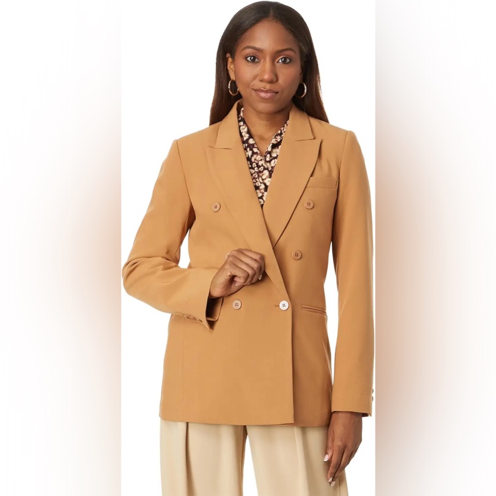 DKNY Women’s Six Button Pecan Color Blazer Jacket Size 8P